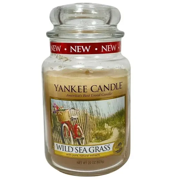 Yankee Candle Lot Wild Sea Grass Sea Harbor Hydrangea Harvest Wreath Used - Picture 2 of 9